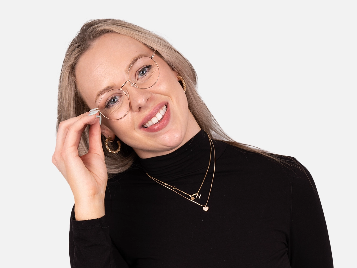 Gold Wire Frame Glasses-52