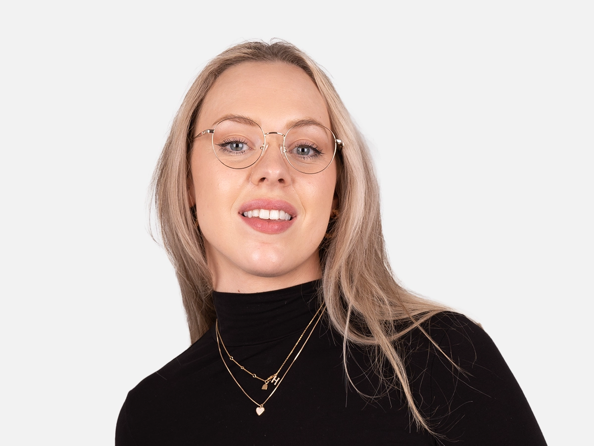 Eyeglasses With Gold Frame-55