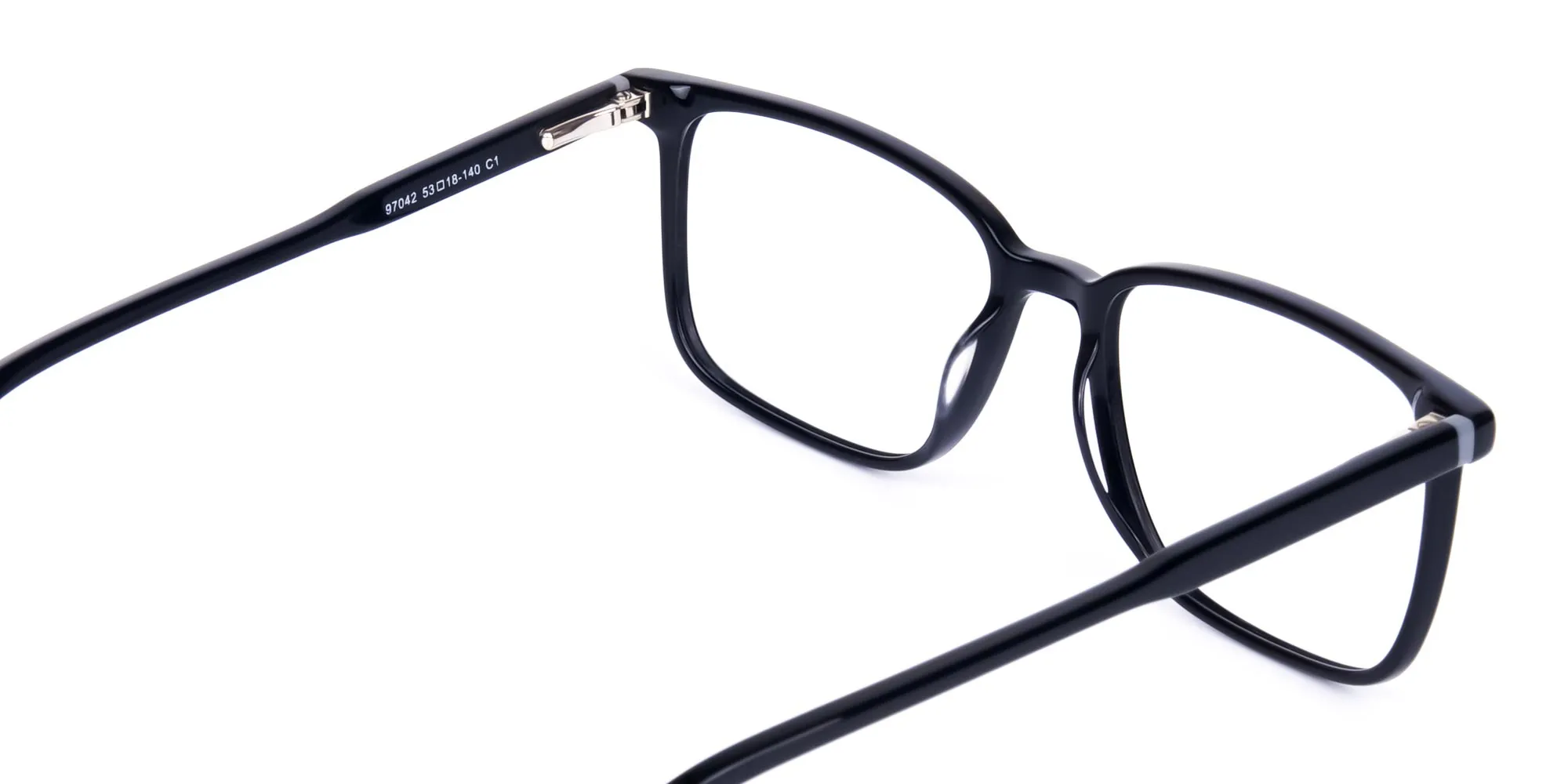 Classic Black Rim Rectangular Glasses-2