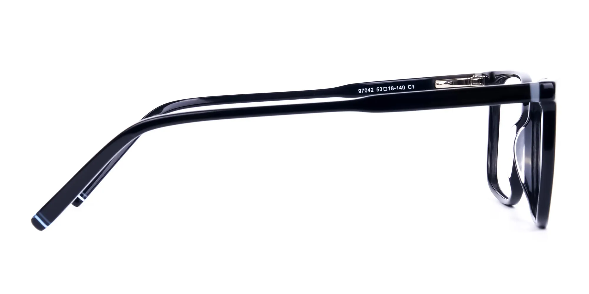 Classic Black Rim Rectangular Glasses-2