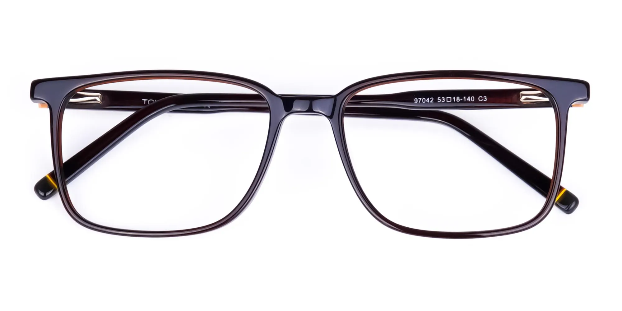 Dark Brown Rim Rectangular Glasses-2