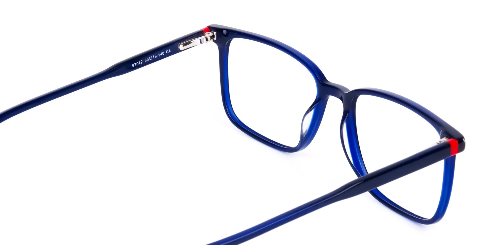 Blue Rimmed Rectangular Glasses-2
