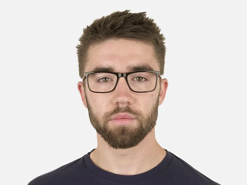 Round Temple Tip Dark Brown & Red Glasses in Rectangular - 2