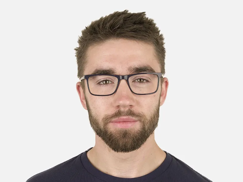 Round Temple Tip Red & Purple Eyeglasses in Rectangular - 2