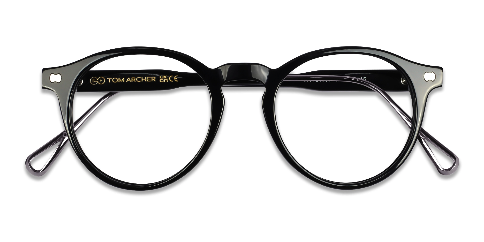 Black Oval Keyhole Bridge Glasses 6