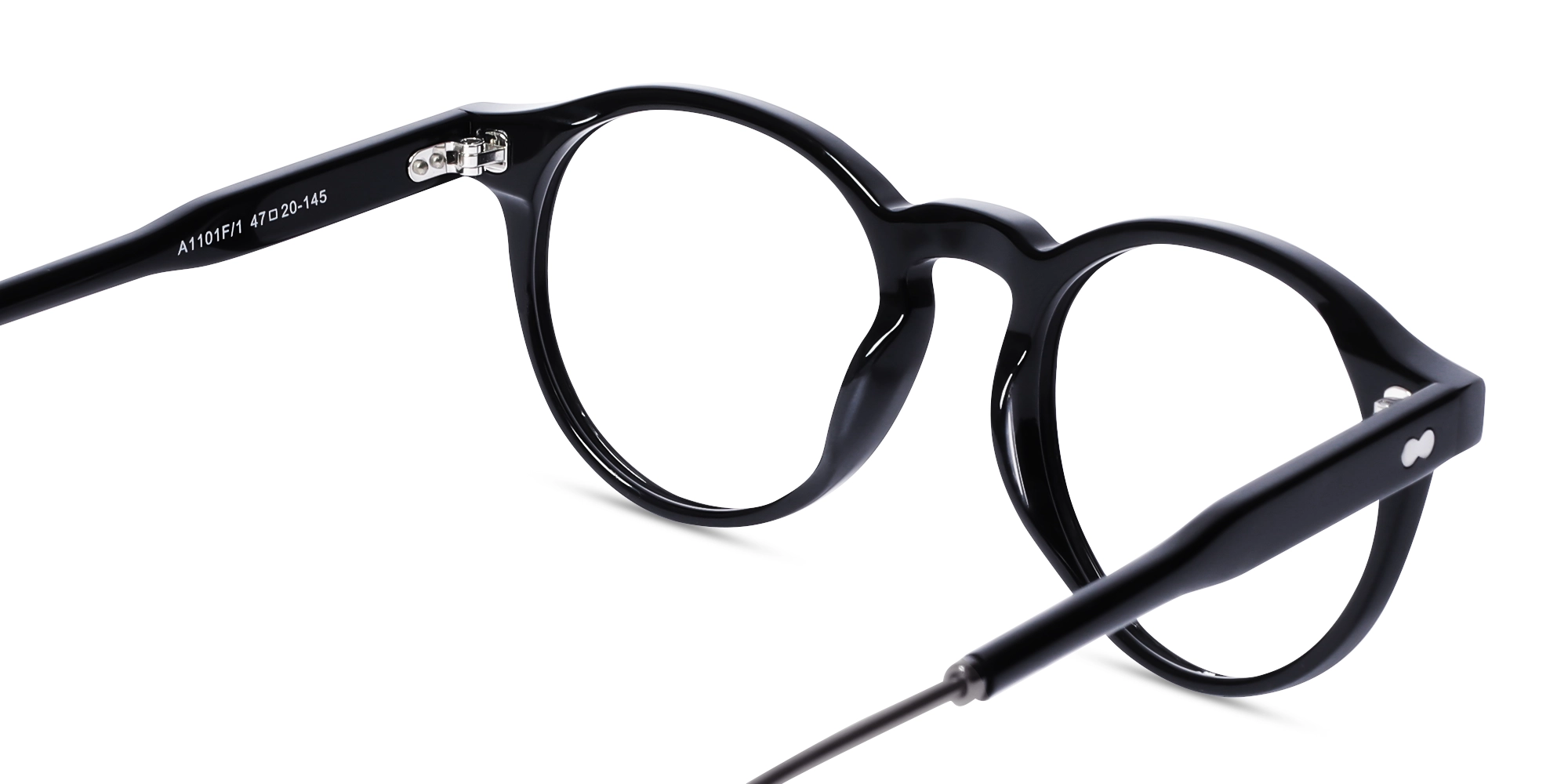 Black Oval Keyhole Bridge Glasses 5