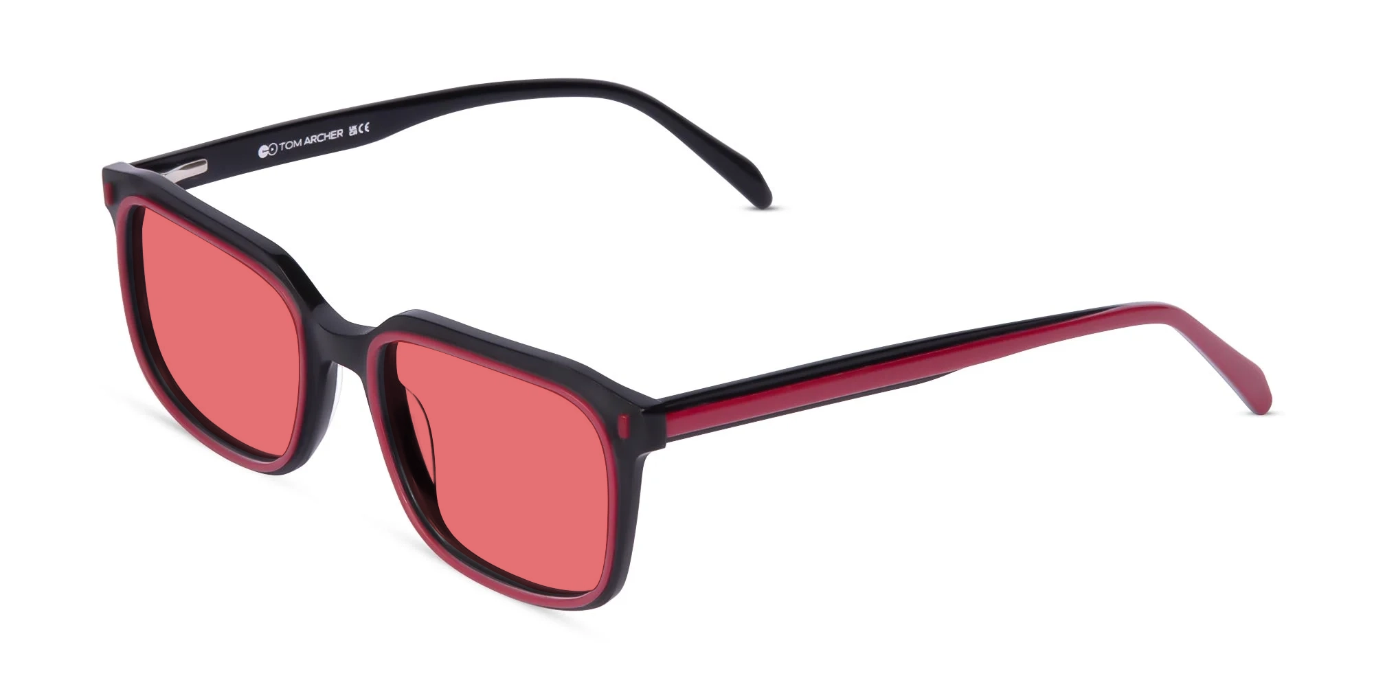 Red Rectangular Sunglasses-3