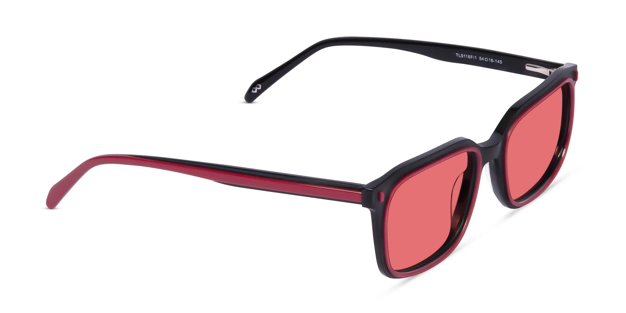 Red Rectangular Sunglasses-2