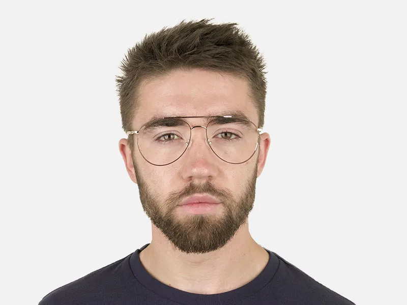 Ultralight Pilot Gold & Brown Glasses - 2