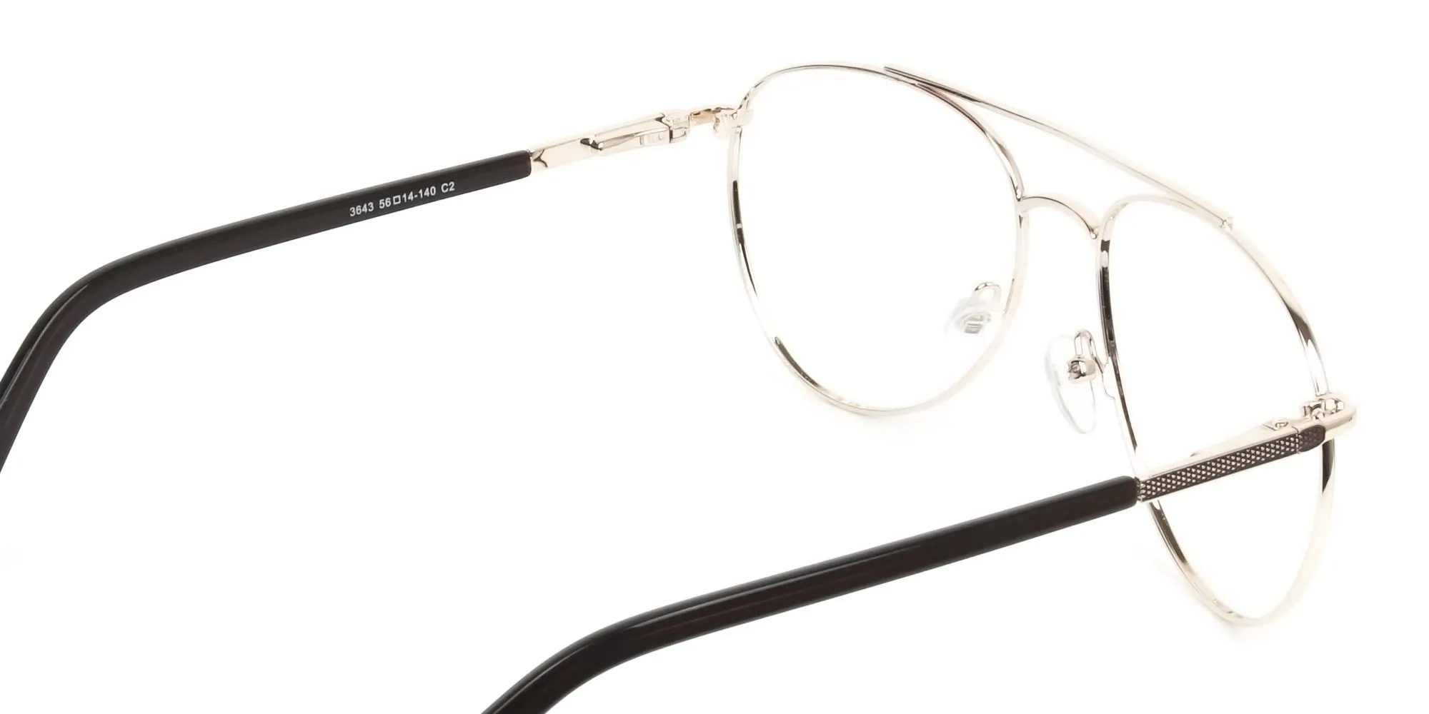 Ultralight Pilot Gold & Brown Glasses - 2