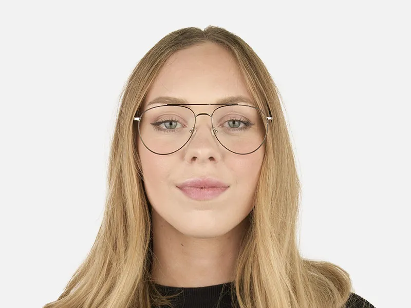 Ultralight Pilot Silver & Black Glasses - 2