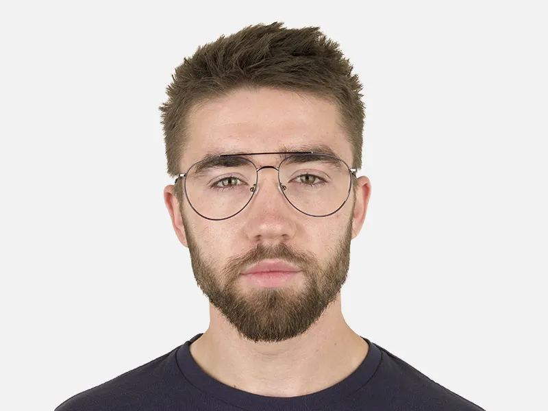 Ultralight Pilot Gunmetal Navy Blue Glasses - 3