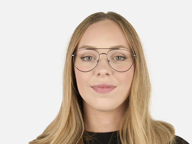 Ultralight Pilot Gunmetal Navy Blue Glasses - 3