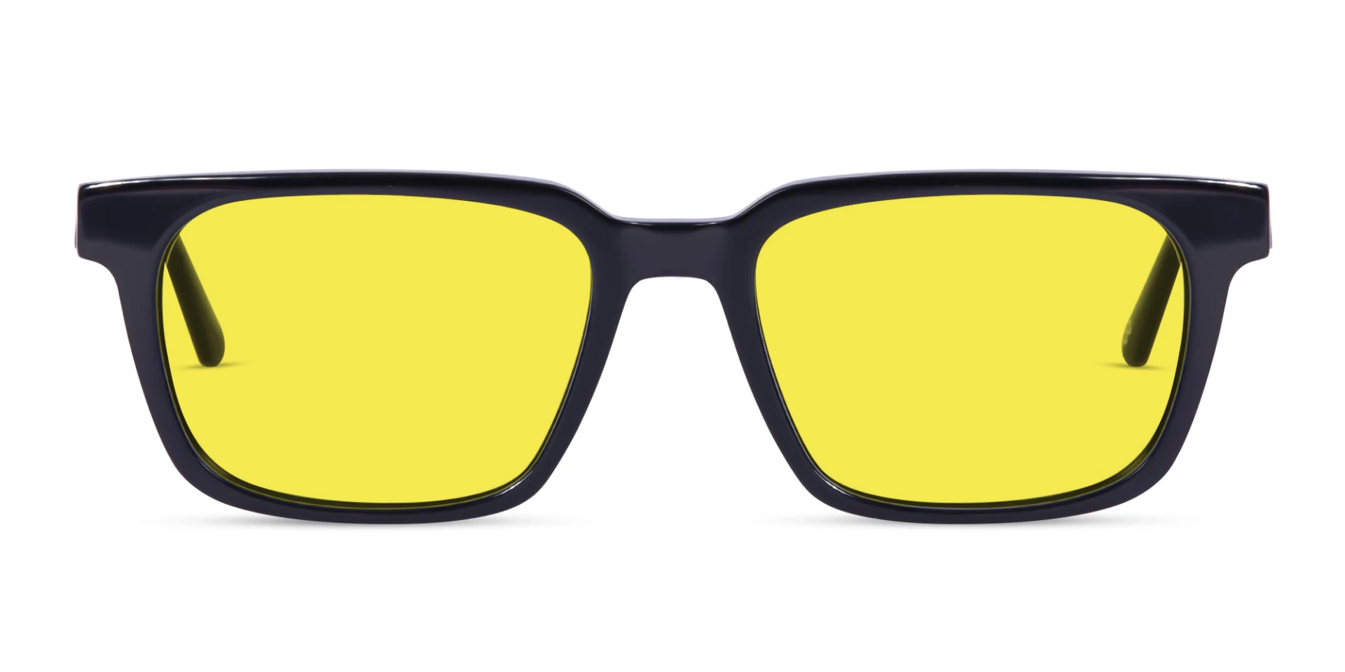 Black Square Spring Hinge Driving Glasses-1