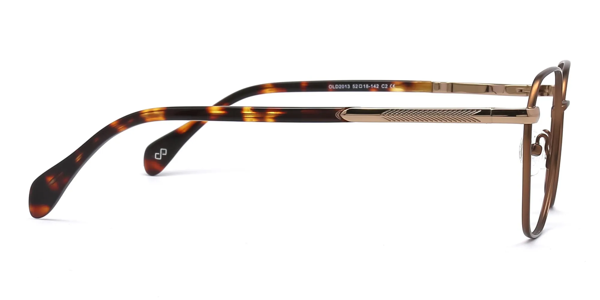 Brown Geometric Full Rim Glasses-2