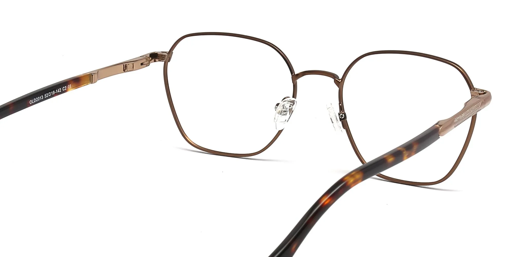 Brown Geometric Full Rim Glasses-2