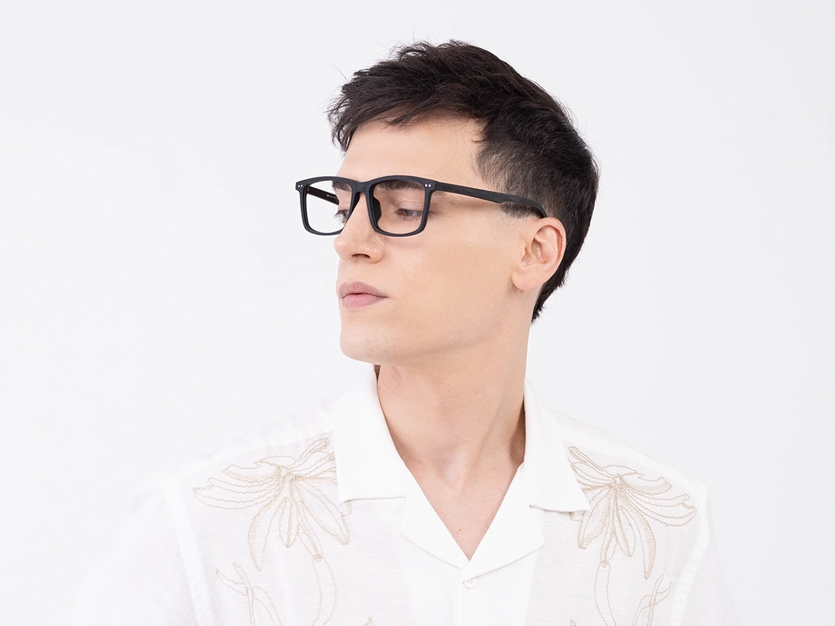 Rectangle Black Full Rim Eyeglasses 43