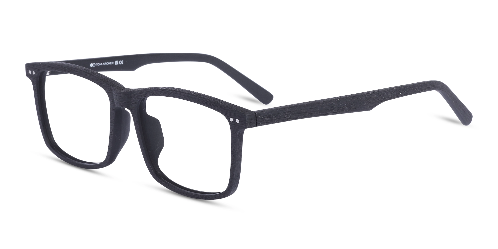 Rectangle Black Full Rim Eyeglasses 3