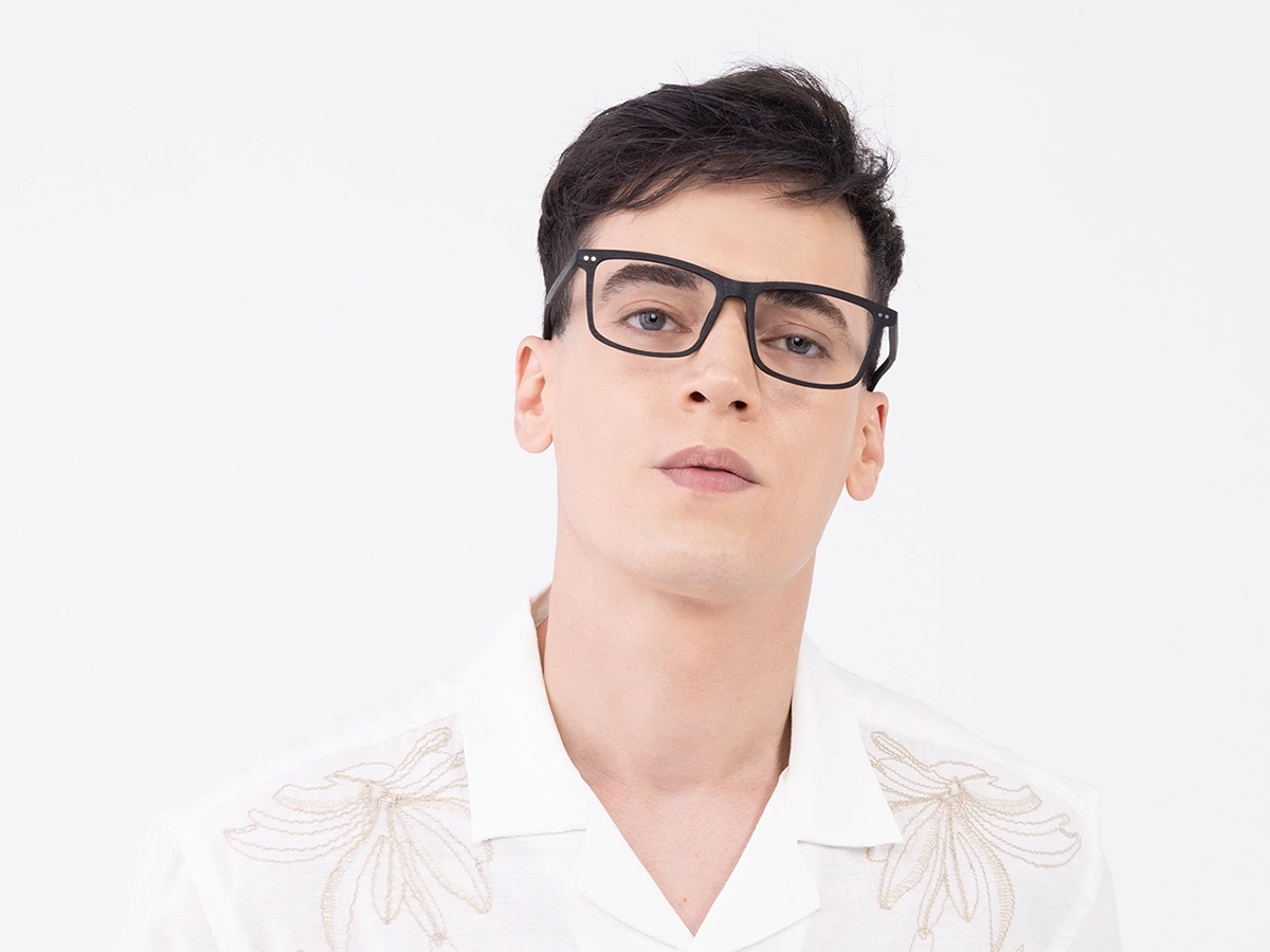 Rectangle Black Full Rim Eyeglasses 41