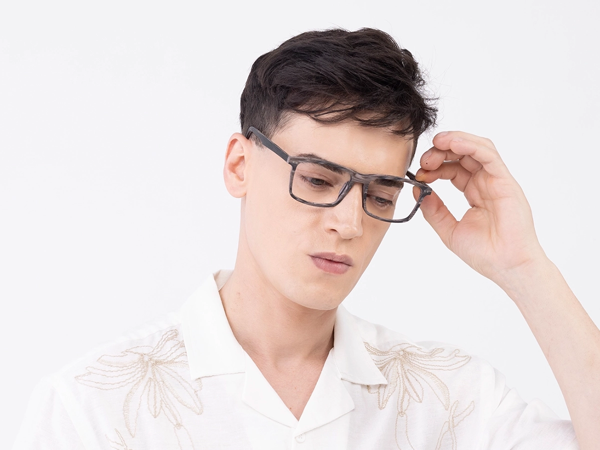 Wooden Rectangle Glasses 42