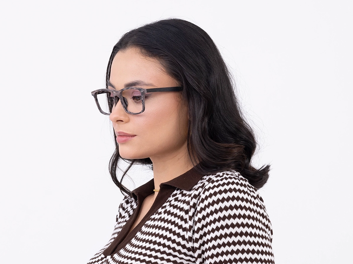 Wooden Rectangle Glasses 53