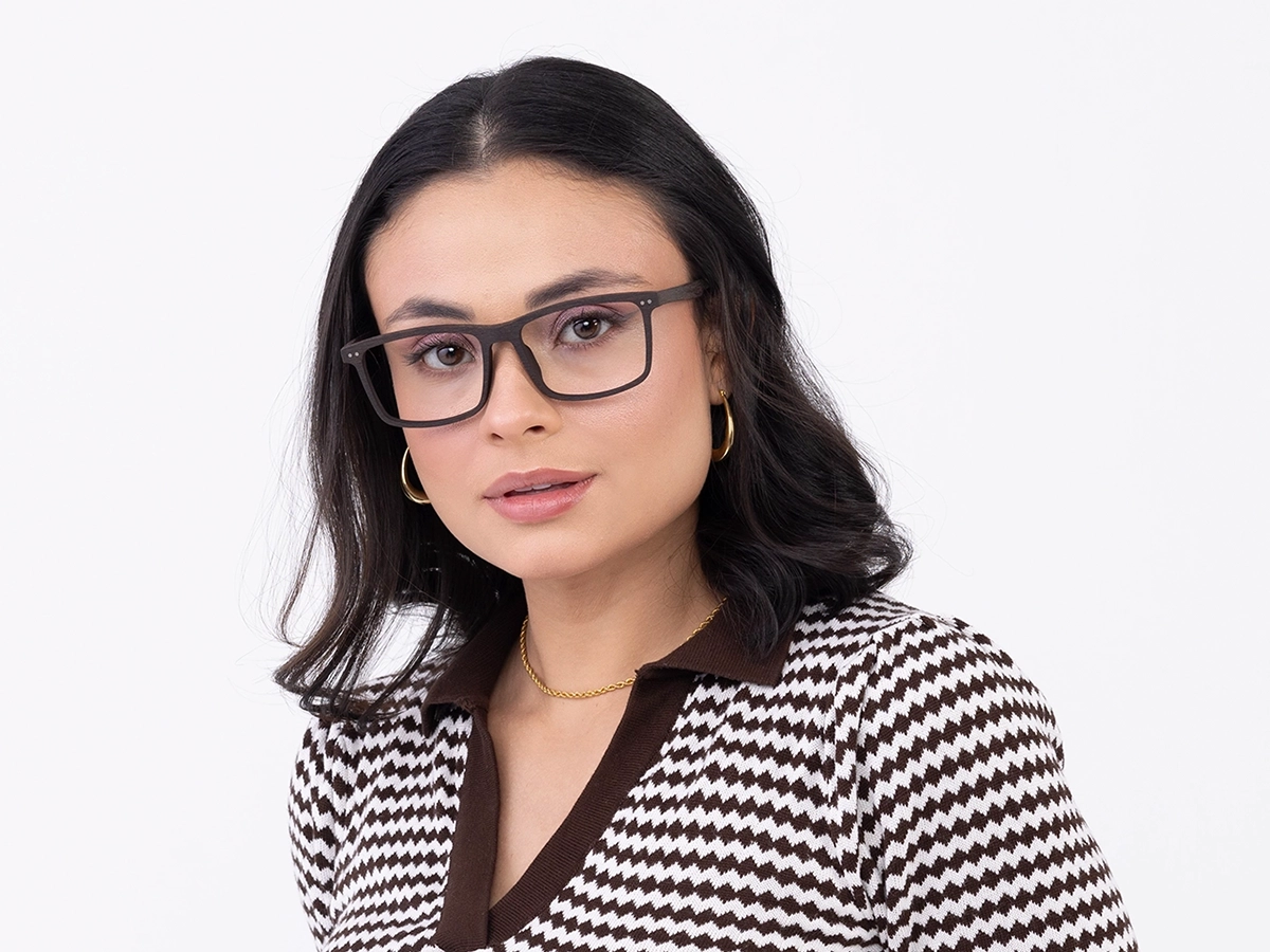 Wenge Teak Rectangle Wooden Frame Eyeglasses 53