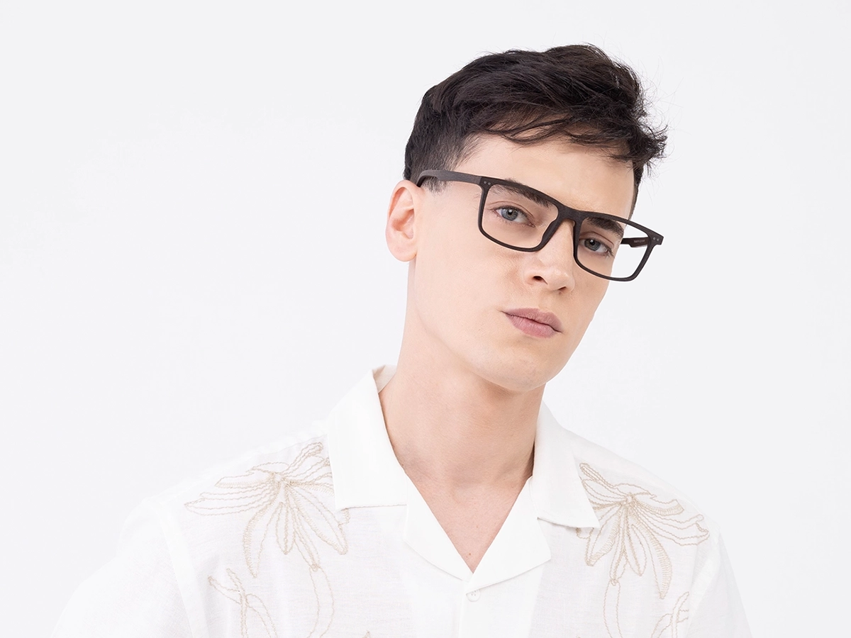 Wenge Teak Rectangle Wooden Frame Eyeglasses 41