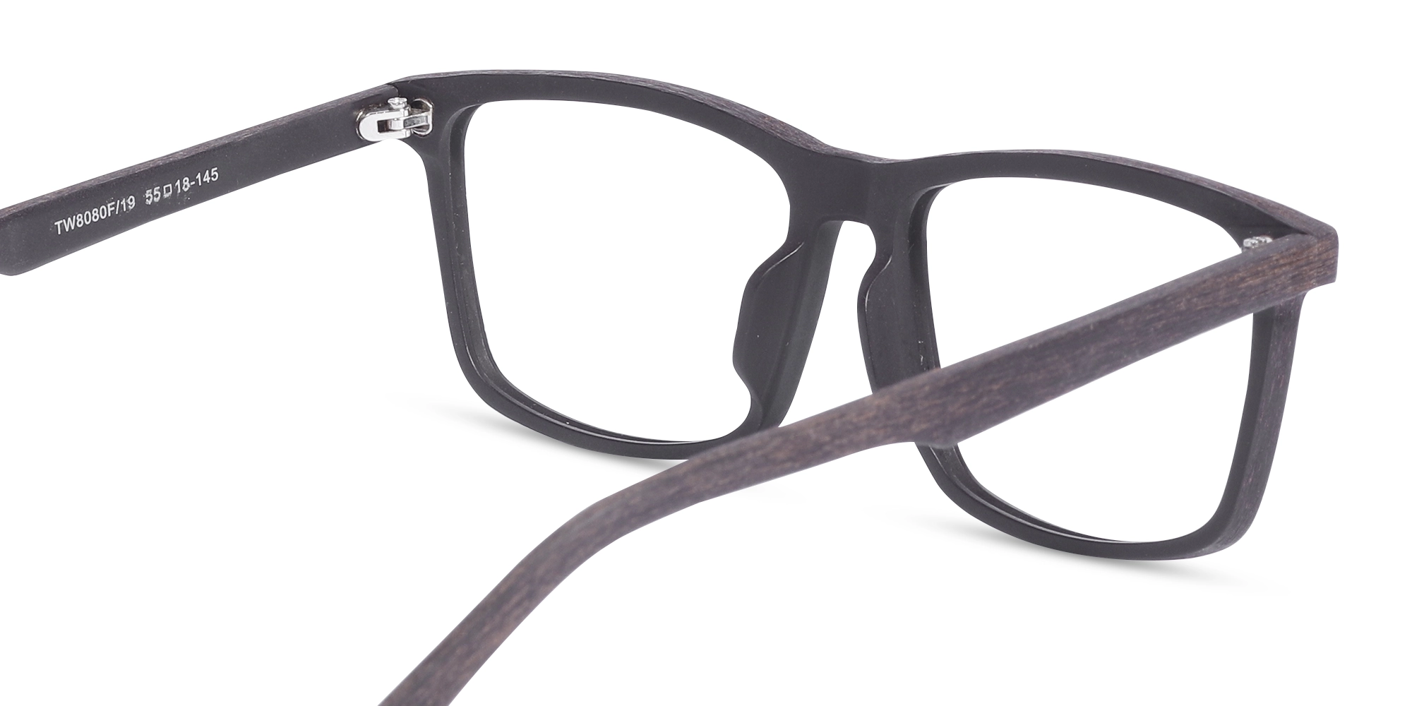 Wenge Teak Rectangle Wooden Frame Eyeglasses 5