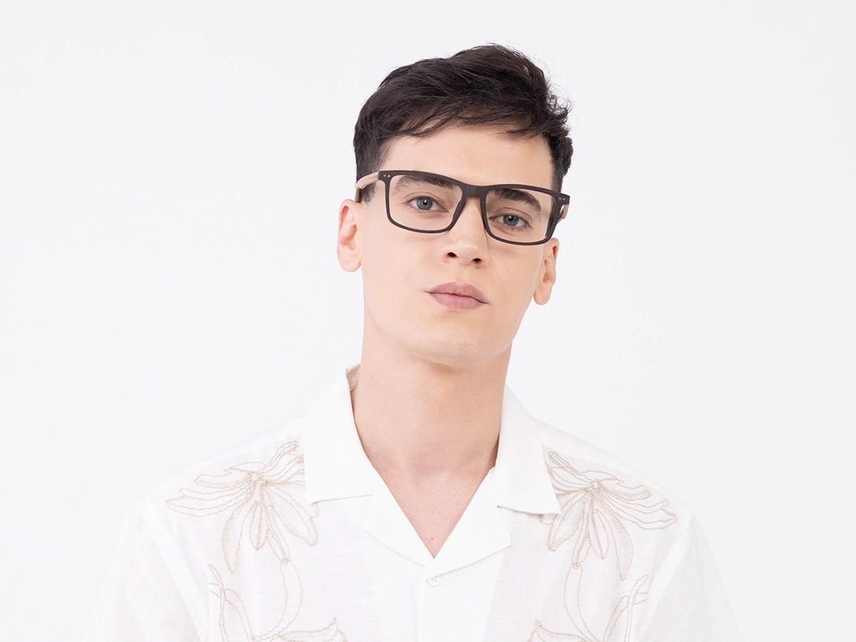 Wooden Rectangle Glasses 41