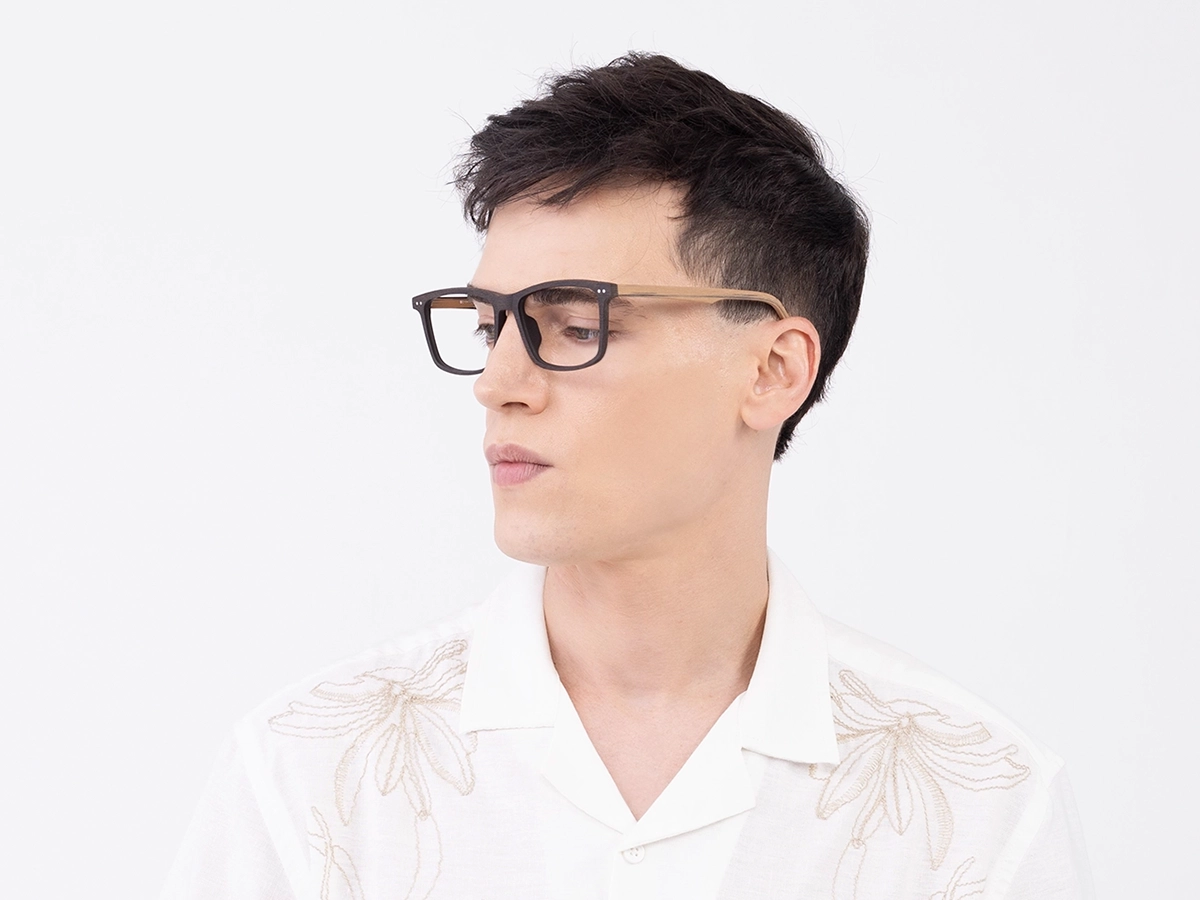 Wooden Rectangle Glasses 43