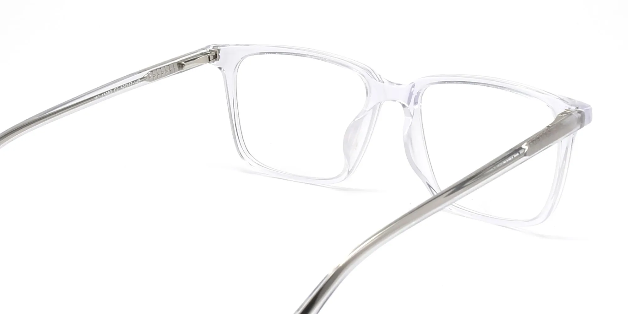 clear frame rectangle glasses-2