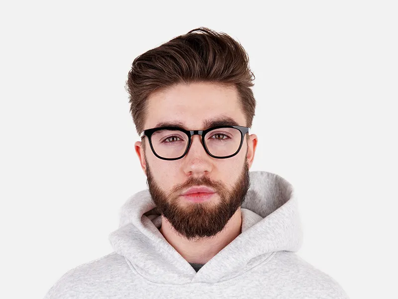 black square full rim glasses frames-2