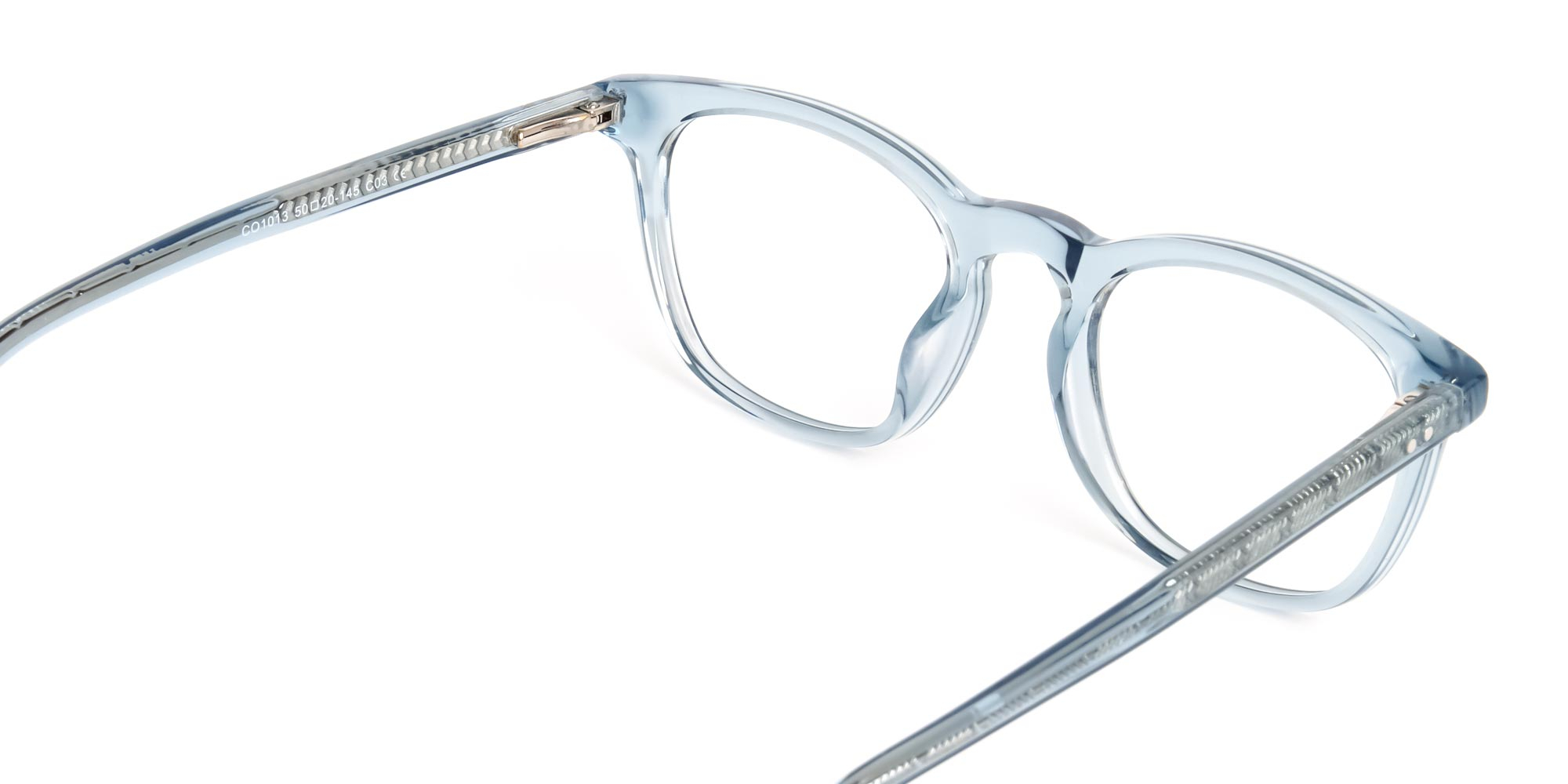 crystal clear or transparent blue full rim glasses frames-5