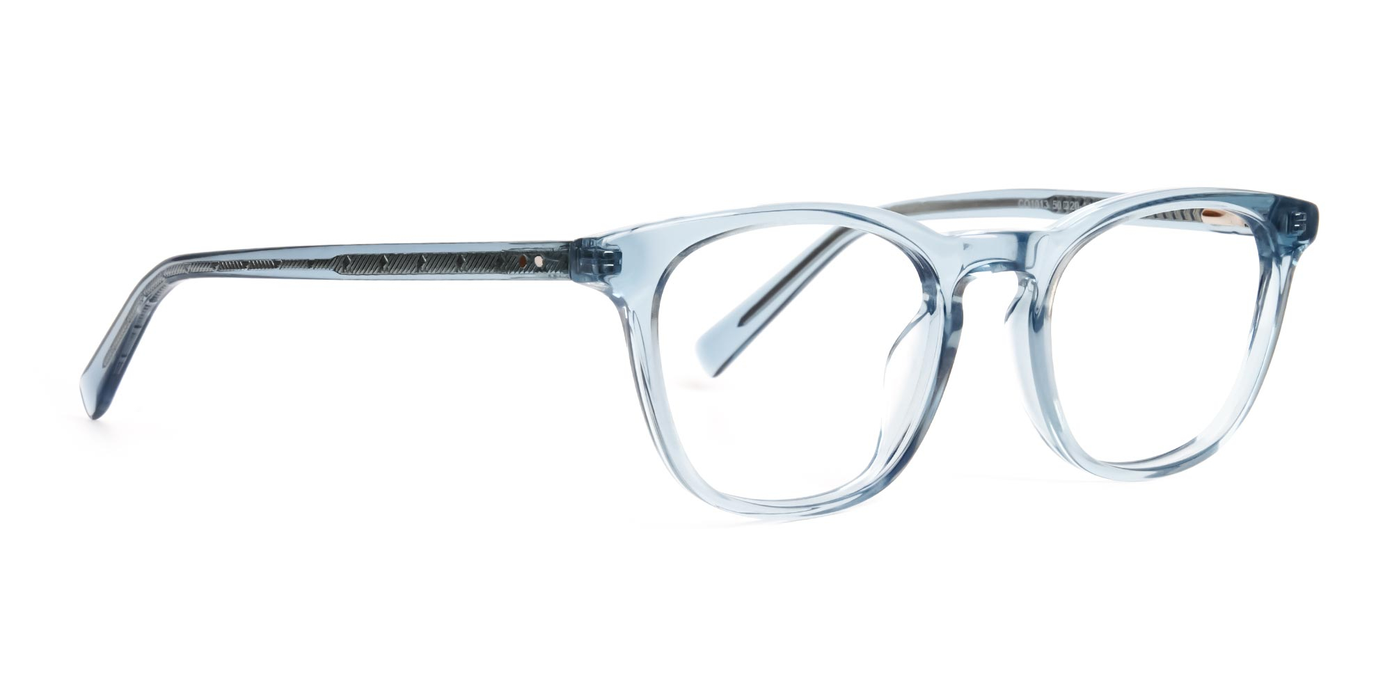 crystal clear or transparent blue full rim glasses frames-2