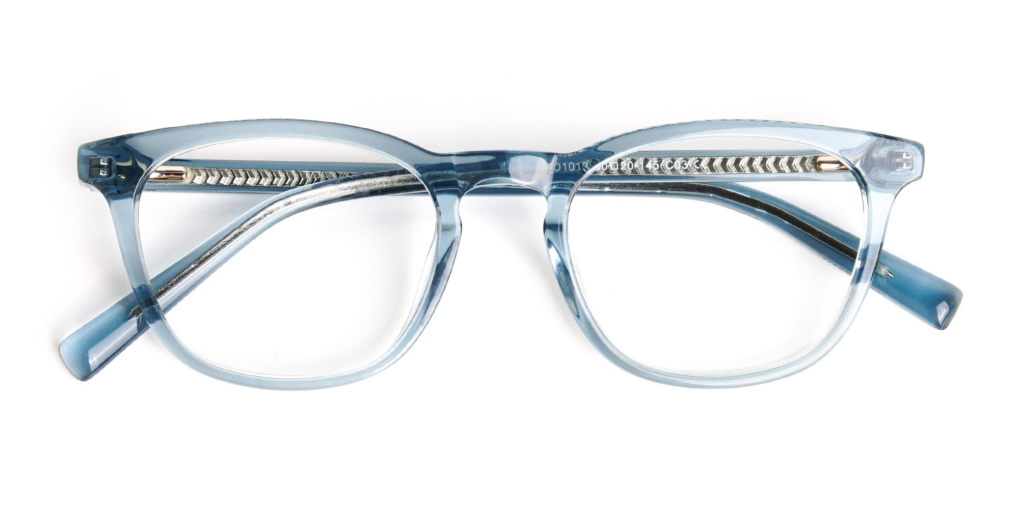 crystal clear or transparent blue full rim glasses frames-6