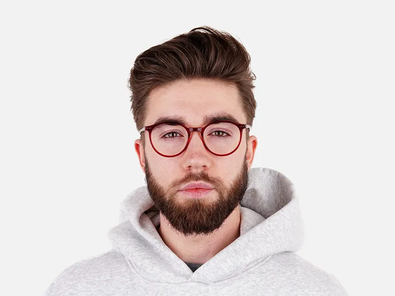 dark and wine red round glasses frames-2