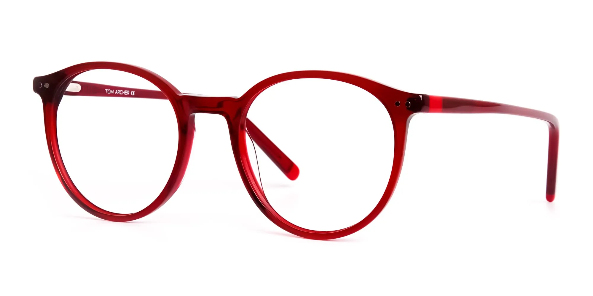 dark and wine red round glasses frames-2