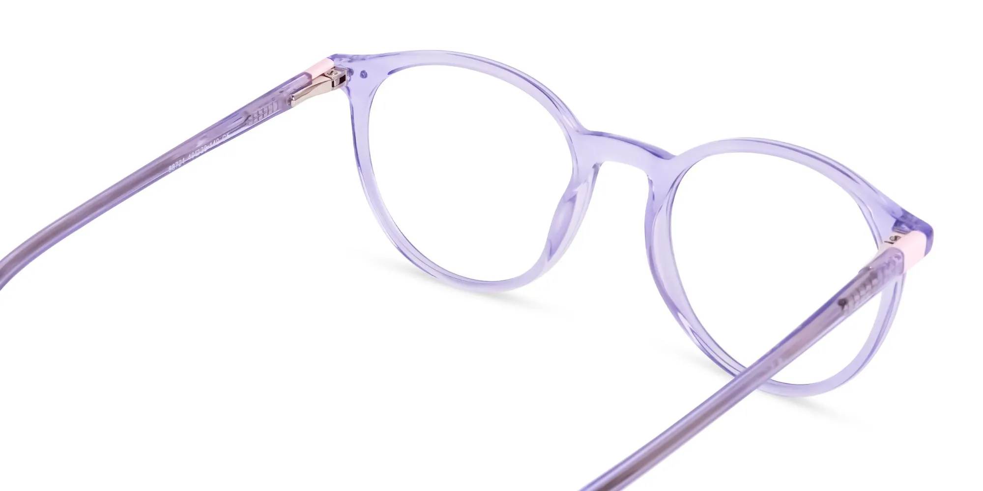 transparent and crystal clear purple round glasses frames-2