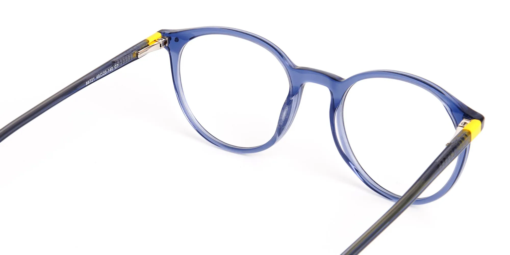 transparent and crystal clear blue round glasses frames-2