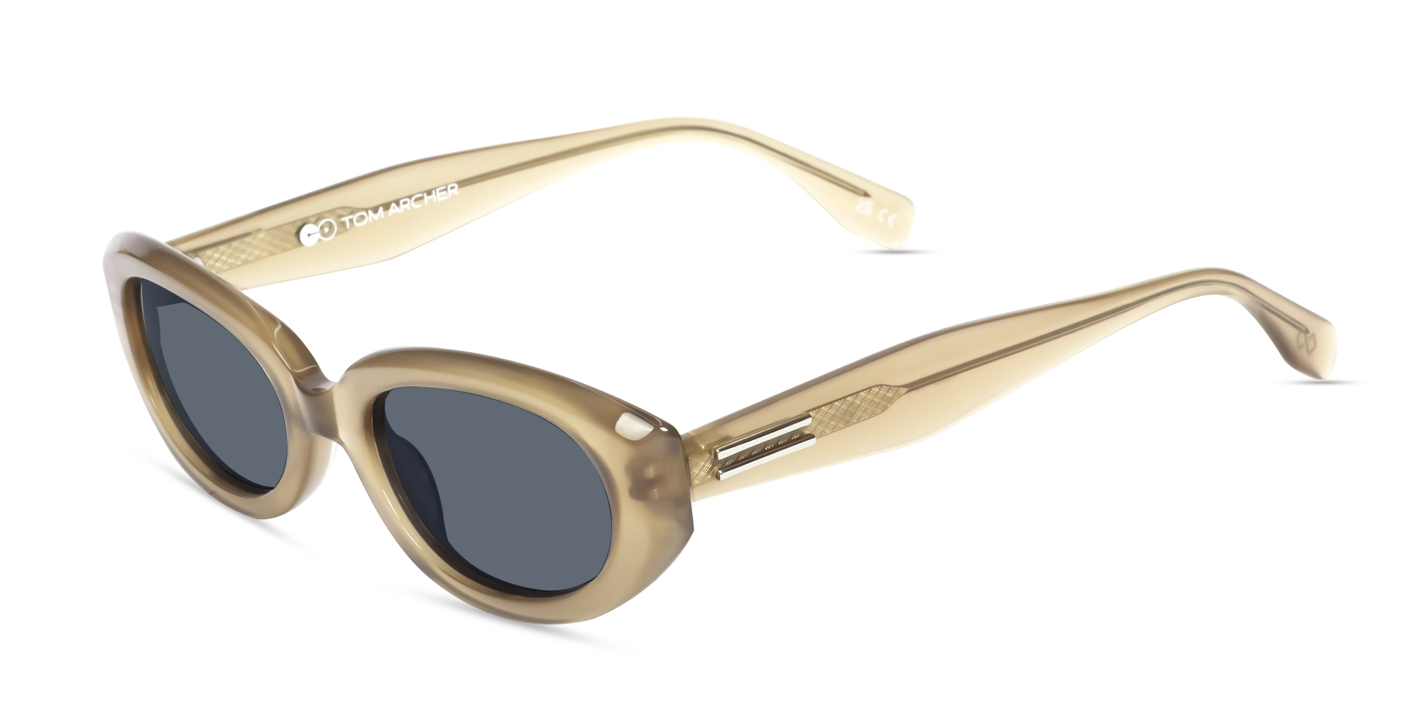 Cafe Latte Oval Acetate Full-Rim Sunglasses-3 Cafe Latte Oval Acetate Full-Rim Sunglasses-3