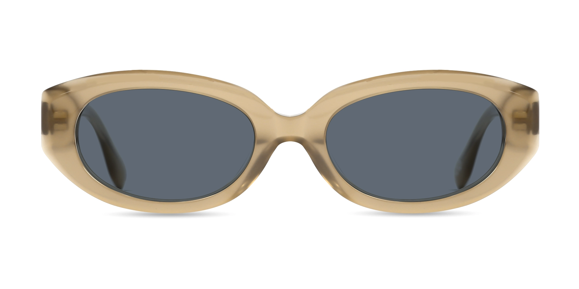 Cafe Latte Oval Acetate Full-Rim Sunglasses-1 Cafe Latte Oval Acetate Full-Rim Sunglasses-1