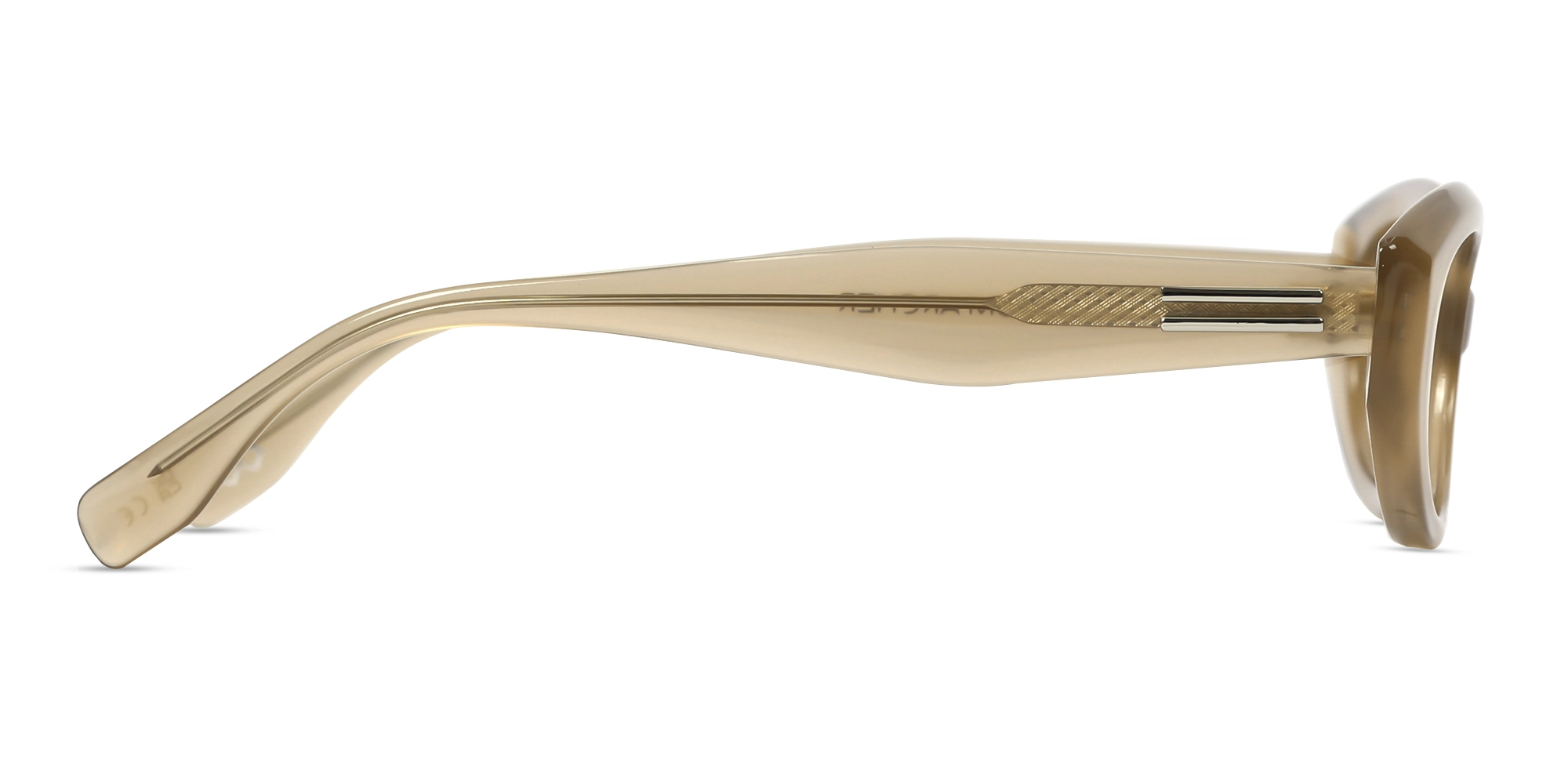 Cafe Latte Oval Acetate Full-Rim Sunglasses-4