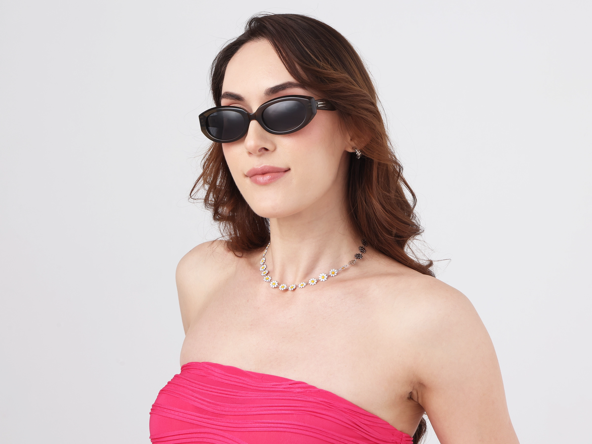 Crystal Khaki Oval Acetate Full-Rim Sunglasses-12