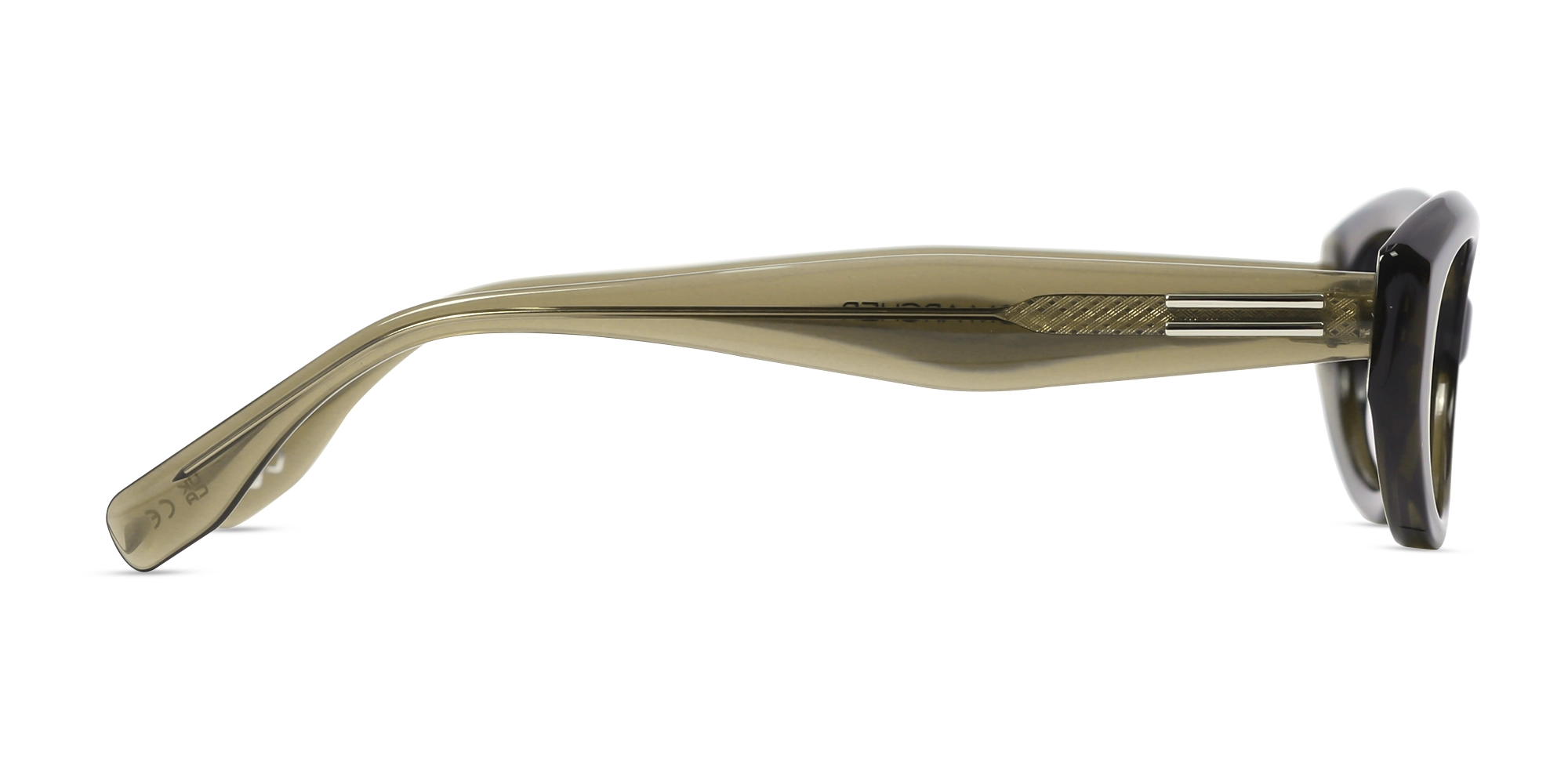 Crystal Khaki Oval Acetate Full-Rim Sunglasses-4