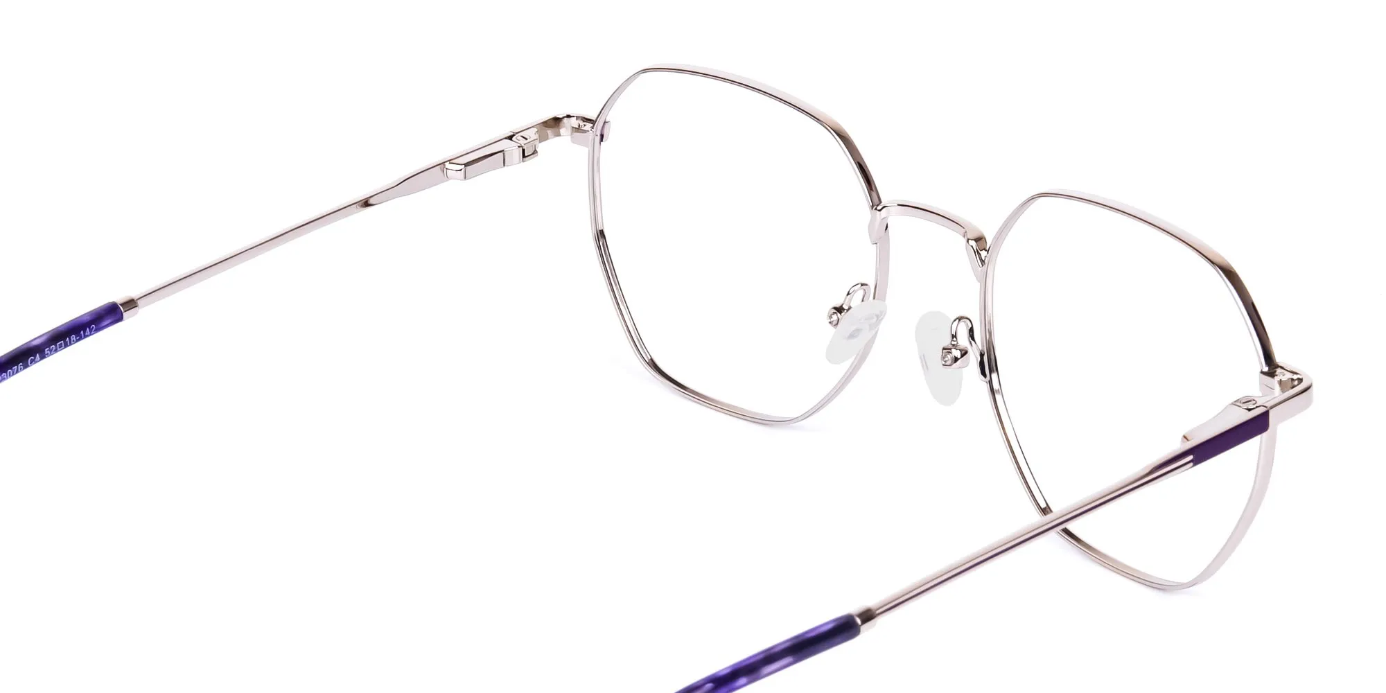 Dark Violet and Silver Geometric Glasses-2