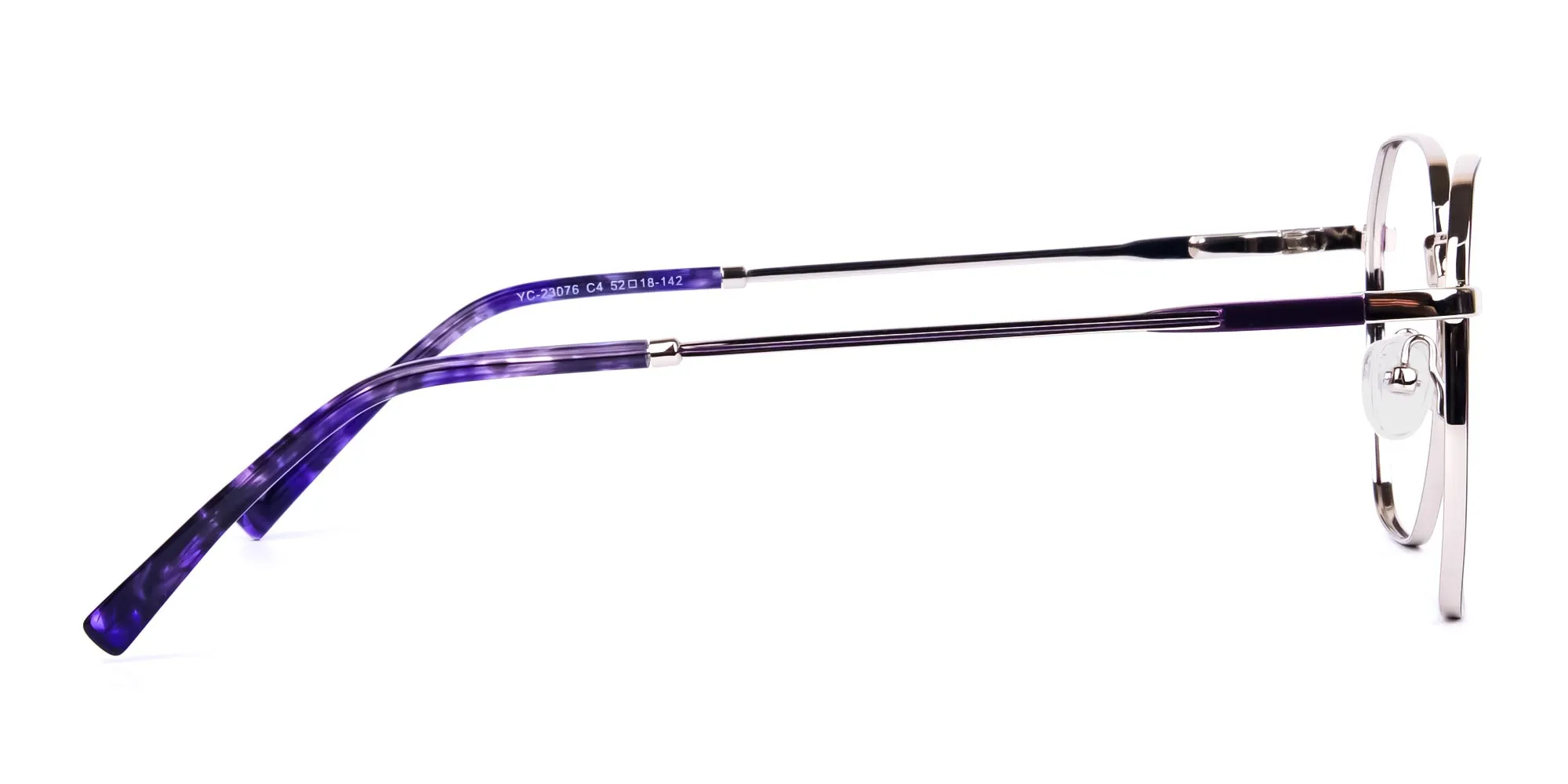 Dark Violet and Silver Geometric Glasses-2