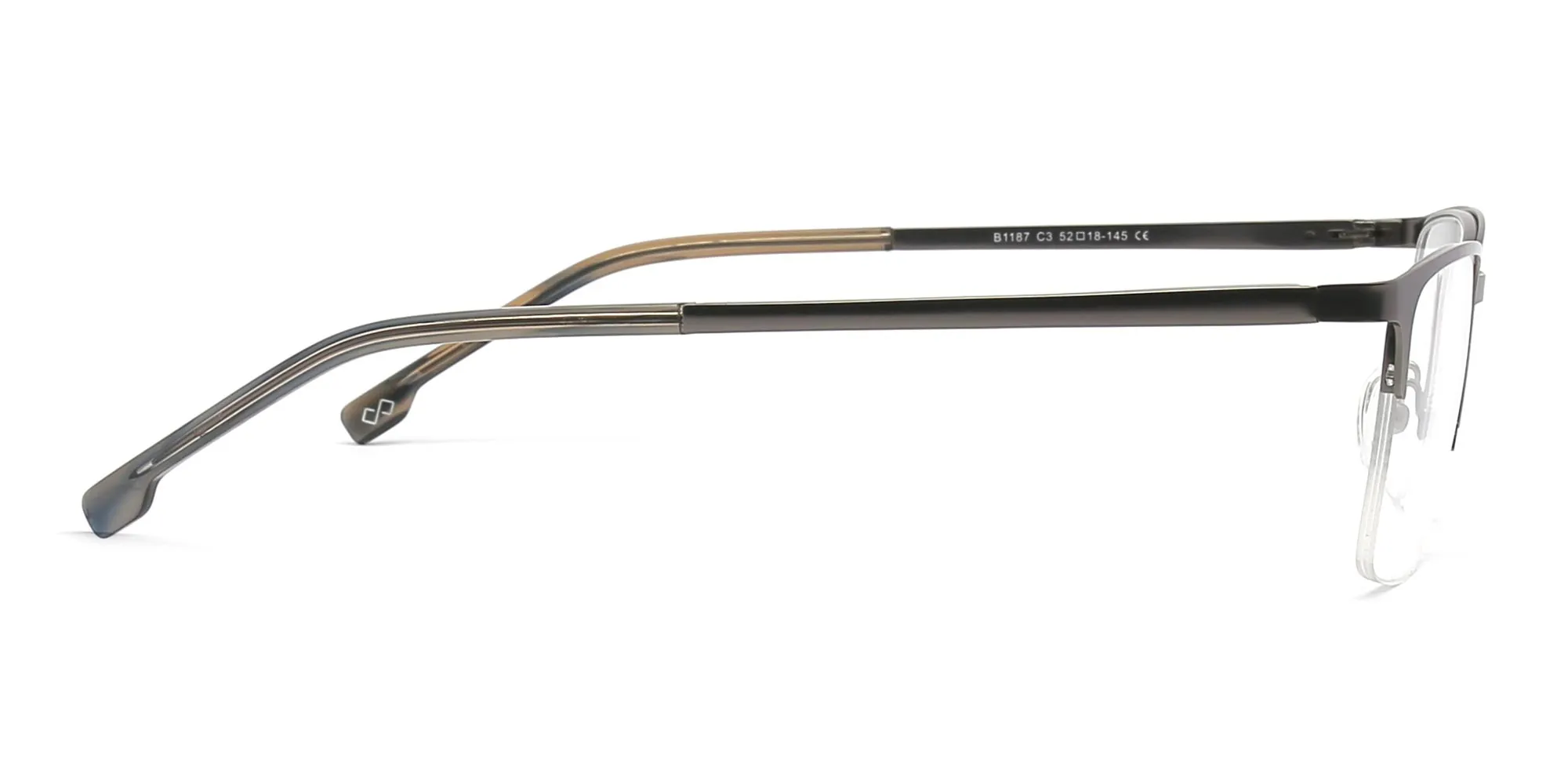 Semi Rimless Square Glasses-2