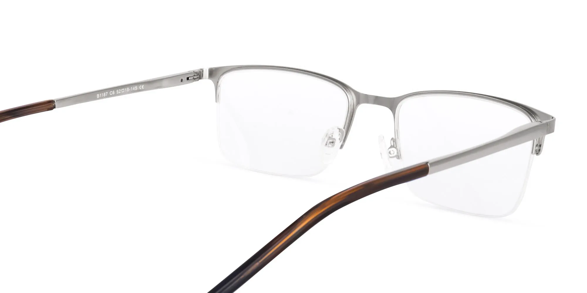 Silver Metal Frame Glasses-2