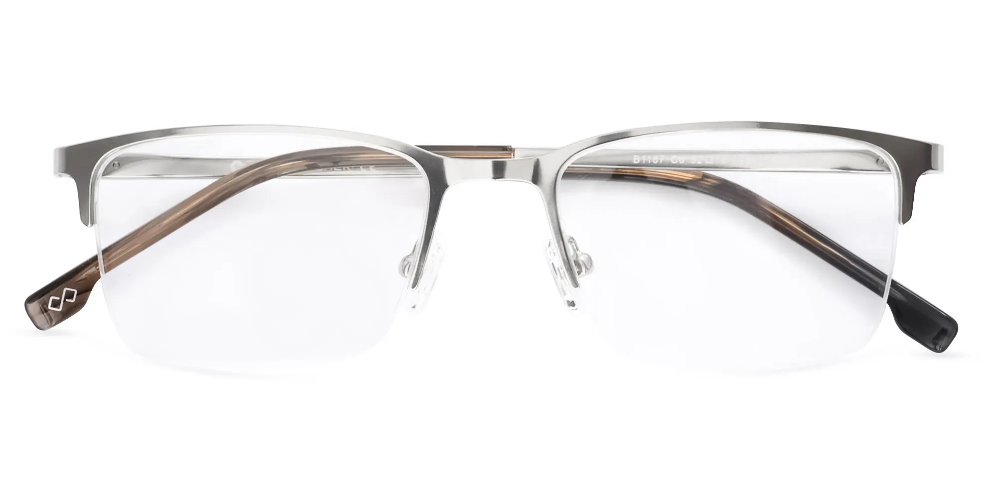 Silver Metal Frame Glasses-2