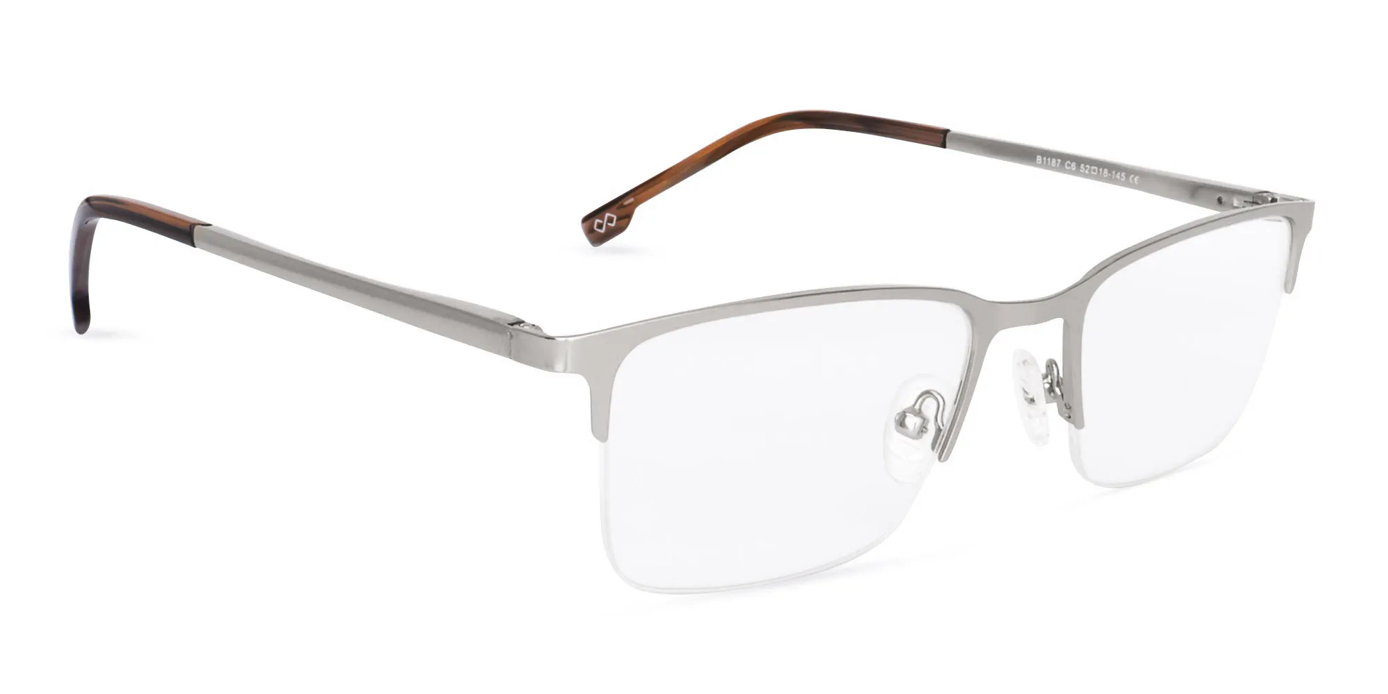 Silver Metal Frame Glasses-2